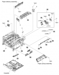 Узел привода печки RM1-6076 для HP Color LaserJet CP5220/ CP5225
