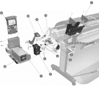 Двигатель с редуктором Q6718-67017 | Q5669-60697 для HP DesignJet T610/ T620/ T770/ T790
