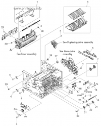  RC1-3470-000CN Roller, paper-pickup idler    RC1-3470-000CN для HP моделей LaserJet M2727 MFP  