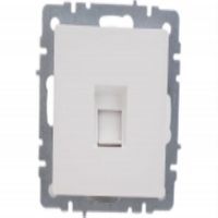 Розетка компьютерная BR-K10-1-K01, цвет белый, шт BR-K10-1-K01 для моделей iek