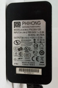 Блок питания внешний 12V 2.5A PHIHONG PSC30U-120