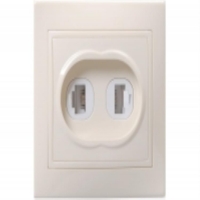 Розетка сдвоенная компьютерная/телефонная, цвет к EIK10-K33-DM для моделей iek