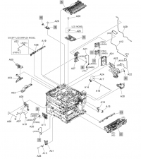 Internal components 4 of 6 (M607, M608, M609) Paper Delivery Assy (LCD Simplex Models) для HP Laser RM2-6790-000CN для моделей HP LaserJet Enterprise M607