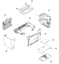 External panels and covers Cartridge door assembly для HP LaserJet M225dn Pro MFP External panels a RM1-9890-000 для моделей HP LaserJet M225dn Pro MFP