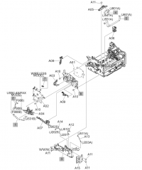 Internal components, printer base (1 of 2, MFP) Fax board (EU) (fax models only для HP LaserJet M10 G3Q61-60001 для моделей HP LaserJet M101 Pro