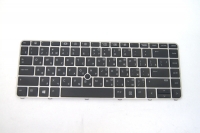 Клавиатура 836308-251 | 819877-251 для ноутбука HP EliteBook 745 G4/ 840 G3/ 848 G3/ 848 G4 рамка серебряная