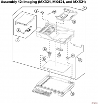 Узел сканирования с ADF в сборе 41X2227 | 41X2219 для Lexmark MX521