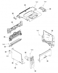 Covers, panels, and doors Rear cover/2nd transfer assembly для HP LaserJet M175 Pro 100 Color MFP C RM1-7216-000 для моделей HP LaserJet M175 Pro 100 Color MFP