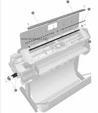 . Paper Path Assemblies (Front) Full Bleed Foam Kit для HP DesignJet T1100 . Paper Path Assemblies Q5669-60701 для моделей HP DesignJet T1100