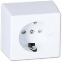 Розетка одноместная PC20-3-ББ, ERB11-K01-16-Dc, в упаковке 10 шт (брутто 0.65 кг)