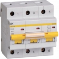 Автомат ВА 47-100 Д16, MVA40-3-016-D, шт MVA40-3-016-D для моделей iek