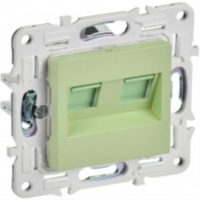 Розетка компьютерная двойная RJ-45, SK-K20-1-K06, SK-K20-1-K06 для моделей iek