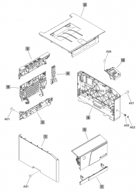 Covers, panels, and doorsвЂ”network model Door, rear для HP LaserJet M251n Pro 200 Color Covers, pa RC3-2659-000 для моделей HP LaserJet M251n Pro 200 Color