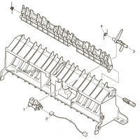 Guide-Eject-Lower-Assy Lever-Sensor_Exit для OKI B401 Guide-Eject-Lower-Assy Lever-Sensor_Exit для 44365701 для моделей OKI B401
