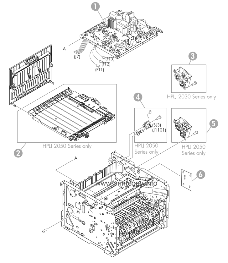 Привод реверса RM1-6423-000CN для HP LaserJet P2055dn/ P2035n/ P2030