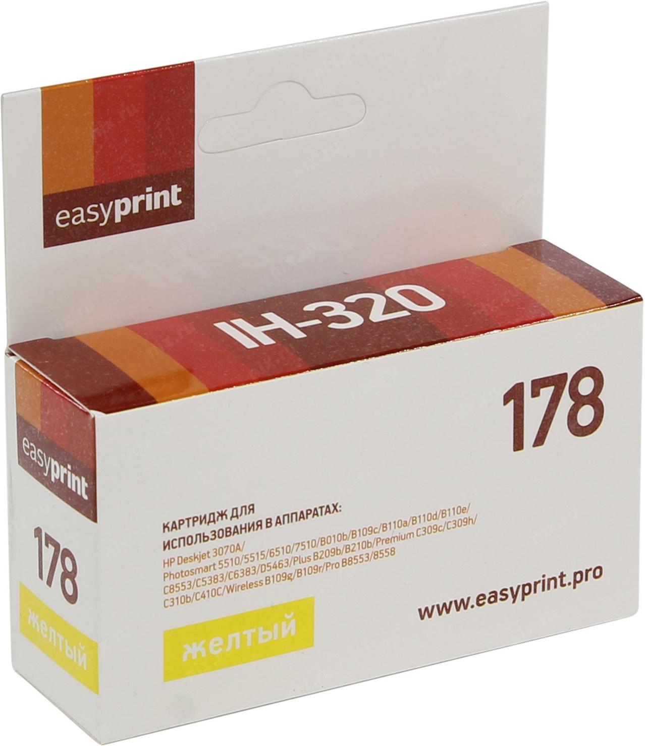 Картридж IH-320(178 | 178XL) желтый (CB320HE | CB320HE) для HP DeskJet Advantage 3525/ 4615/ 4625/ 5525/ 6525 совместимый