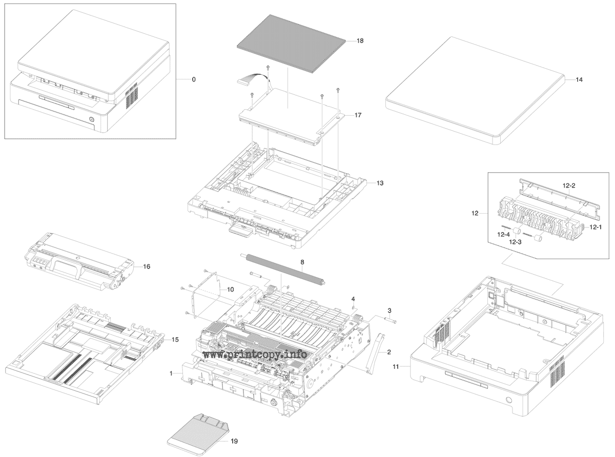 Samsung JC97-02933A Кассета в сборе JC97-02933A для Samsung моделей  ML-1630,  ML-1630S,  ML-1630W