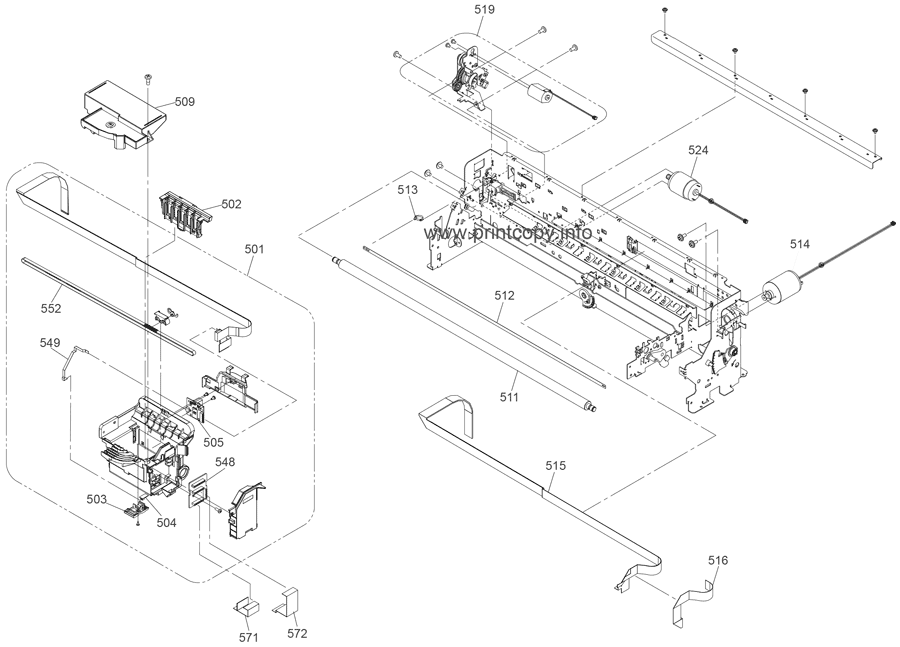 Шлейф печатающей головки 2125614 для Epson L1300/ B1100/ T1100/ WF1100