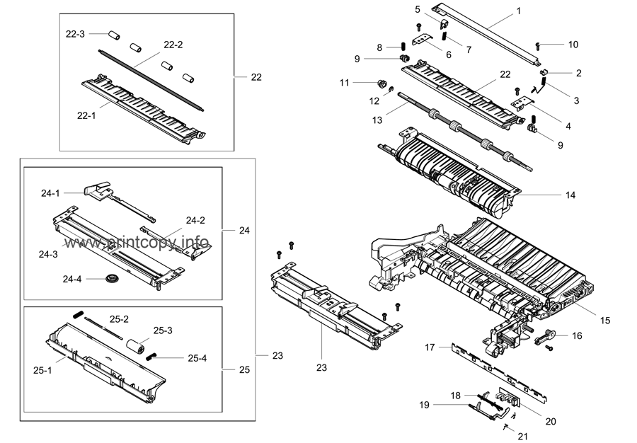 Нижняя направляющая JC90-01111A для Samsung ML2950D/ ML2955D/ SCX4726/ SCX4727/ SCX4728FD/ SCX4729FD