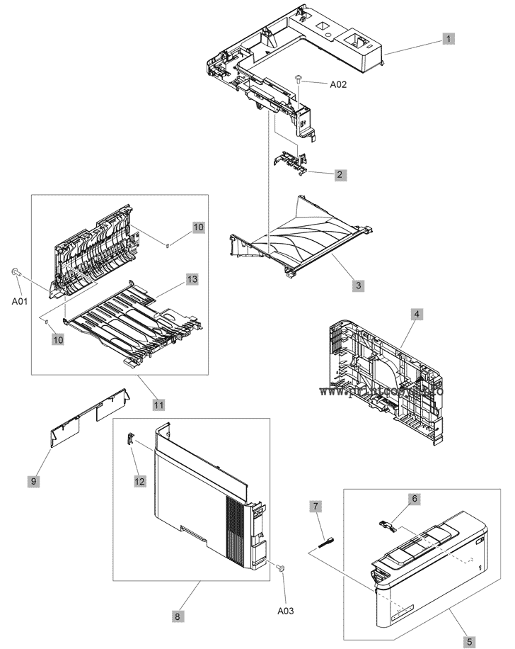 Шлейф панели управления HP™ LJ M428/M429/M329, 24pin(0.5), 600mm, W1A30-60101-CN