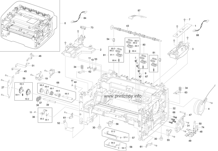 Вал выхода JC93-00097A для Samsung ML-1910/ ML-1915/ ML-2525/ ML-2525W/ ML-2545/ ML-2580N/ SCX-4600/ SCX-4623F/  SCX-4623FN