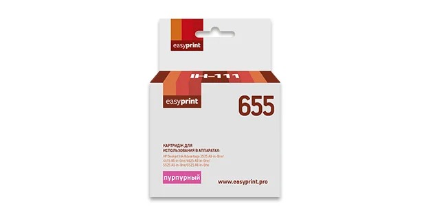 Картридж IH-111(655) пурпурный (CZ111AE) для HP DeskJet Advantage 3525/ 4615/ 4625/ 5525/ 6525 совместимый