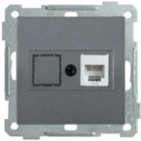 Розетка телефонная RJ-12, ETB10-K95, цвет антраци ETB10-K95 для моделей iek