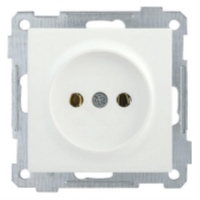 Розетка одноместная 2Р, ERB10-K01-10-1 (брутто 0.06 кг) цв.белый