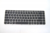 Клавиатура 836308-251 | 819877-251 для ноутбука HP EliteBook 745 G4/ 840 G3/ 848 G3/ 848 G4 рамка серебряная