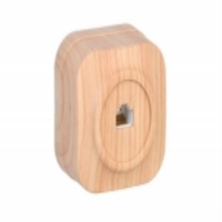 Розетка одноместная наружная компьютерная сосна EKH10-K34 IEK