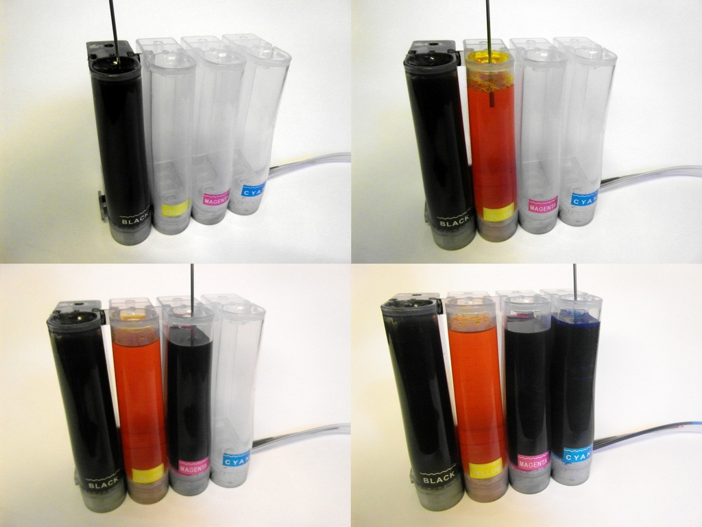 Заполнение доноров чернилами