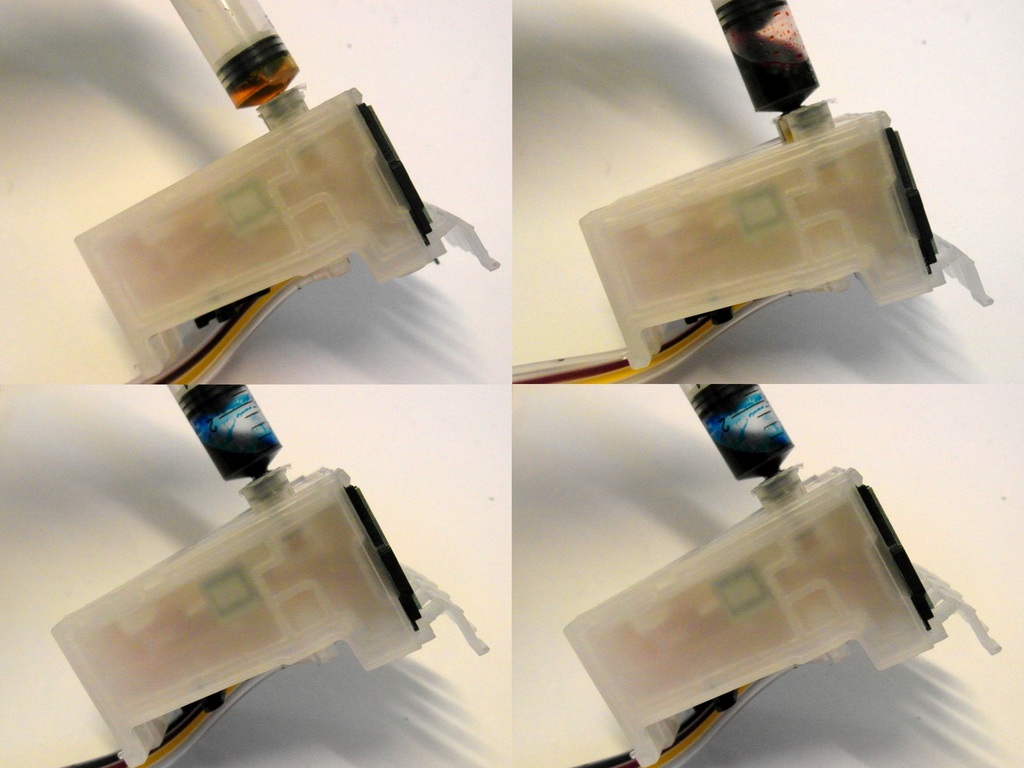 Прокачка картриджей и шлейфа