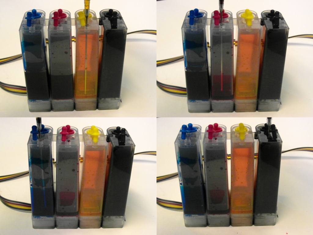 Выкачиваем лишние чернила
