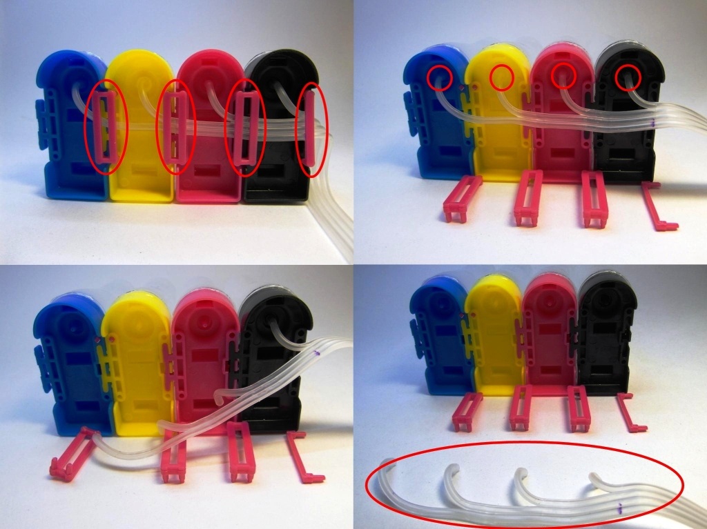 Снятие шлейфов для прокладки СНПЧ