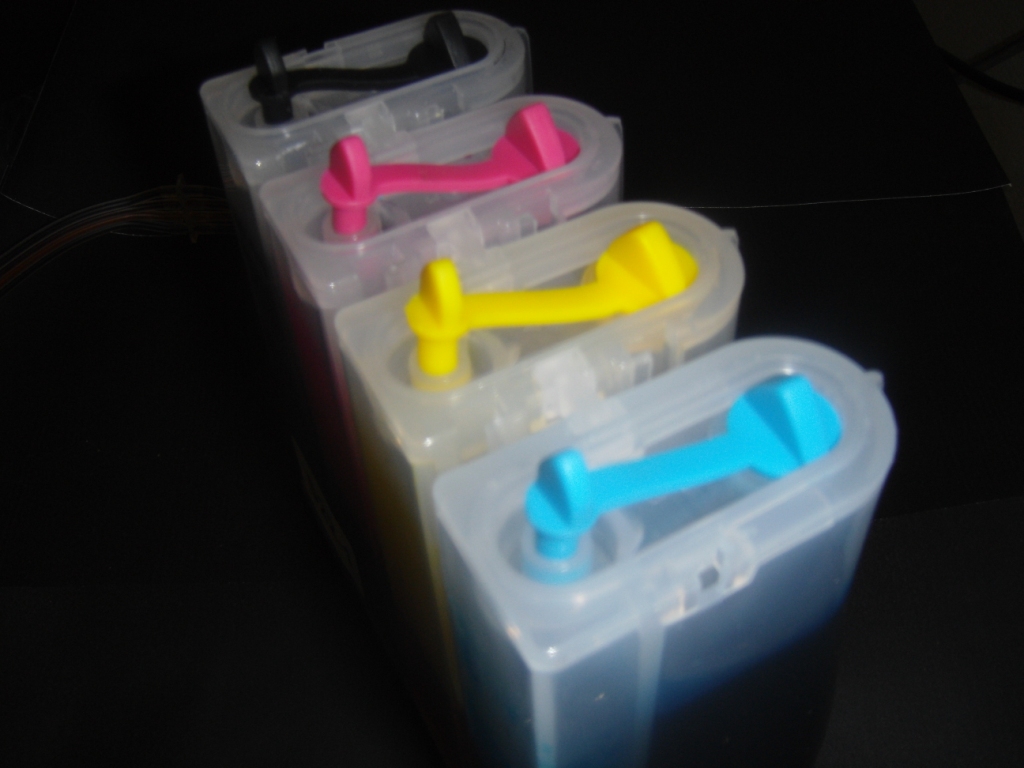 прокачиваем чернила в банках