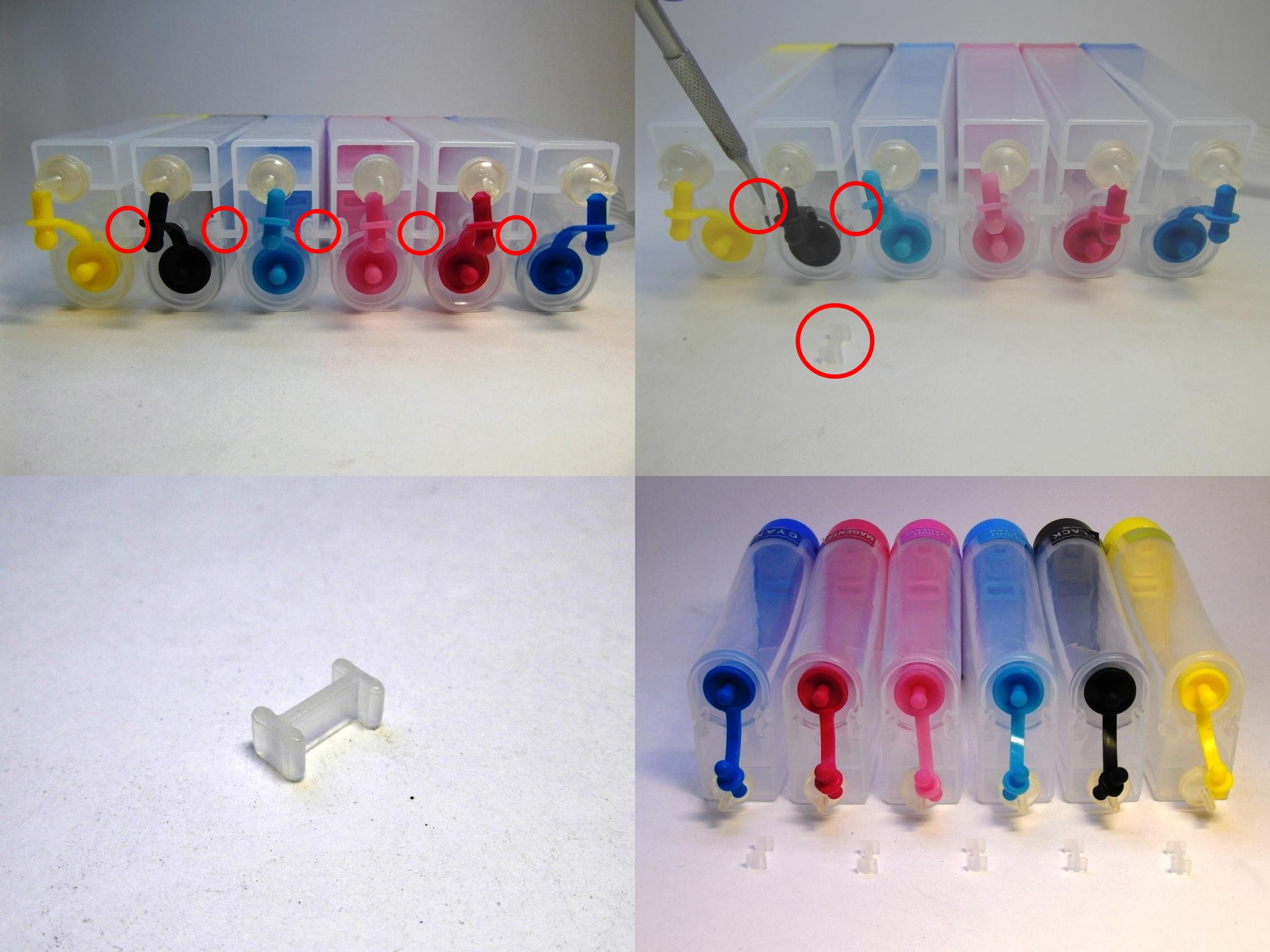 Снятие верхних фиксаторов