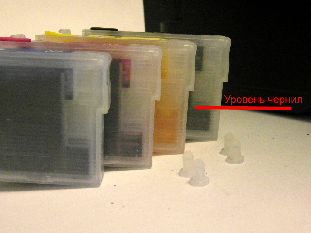Уровень чернил в ПЗК Epson XP-33/ 103